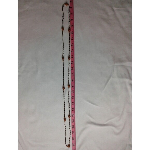 Vintage Wooden Beaded Estate Necklace - Picture 2 of 3